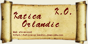 Katica Orlandić vizit kartica